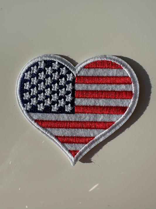 Large American Flag Heart