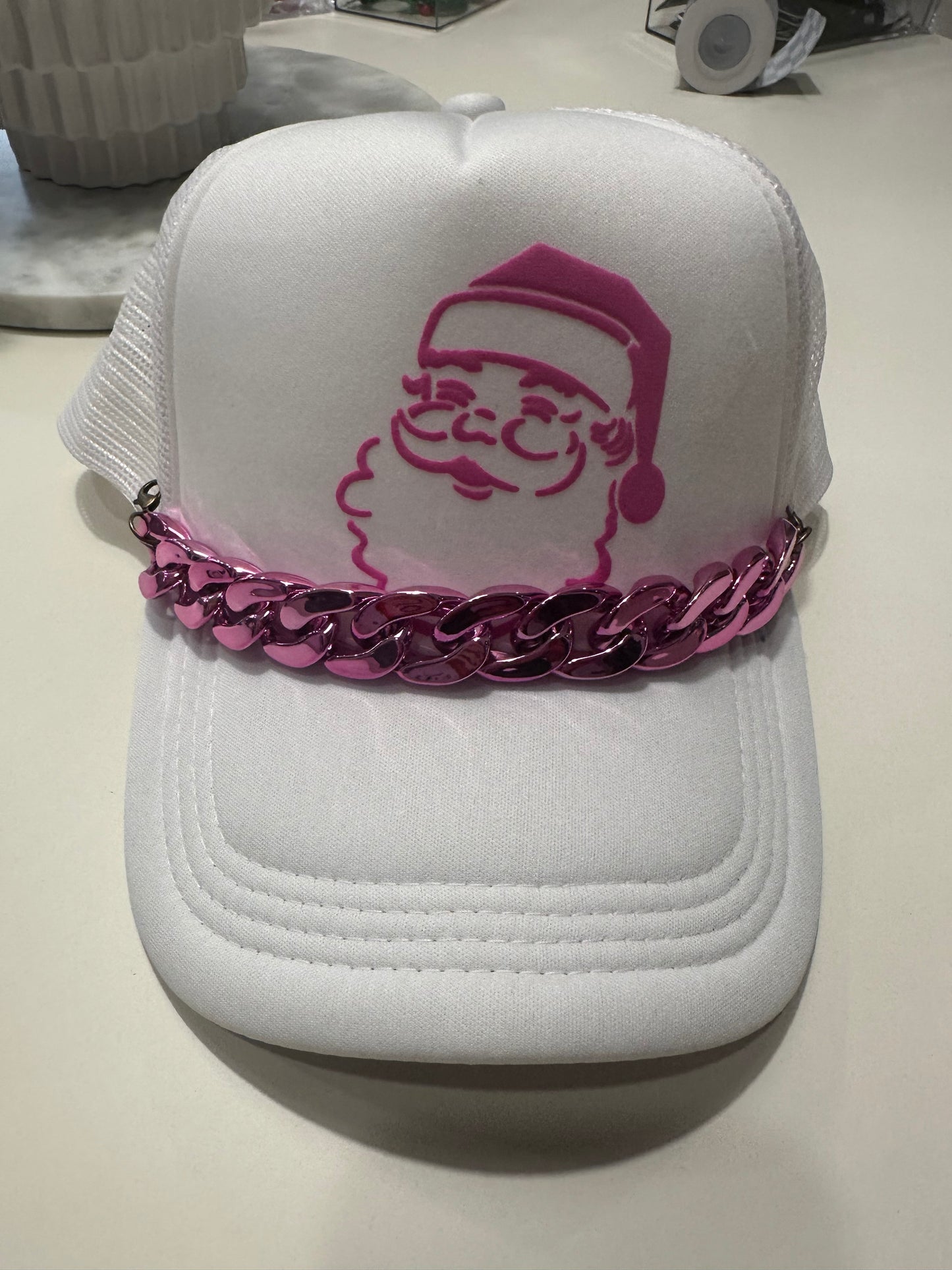 Puff Print Santa Hat + Chain