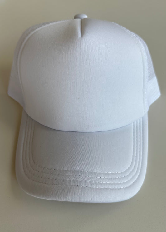 Solid White Trucker Hat