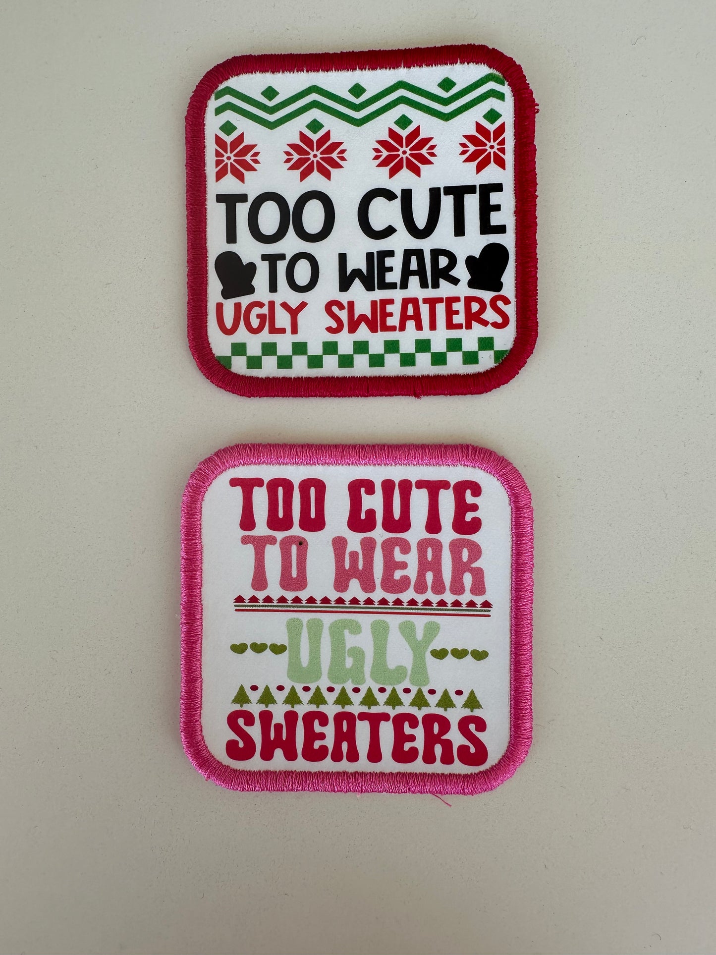 Large Too Cute to Wear Ugly Sweaters - choose color