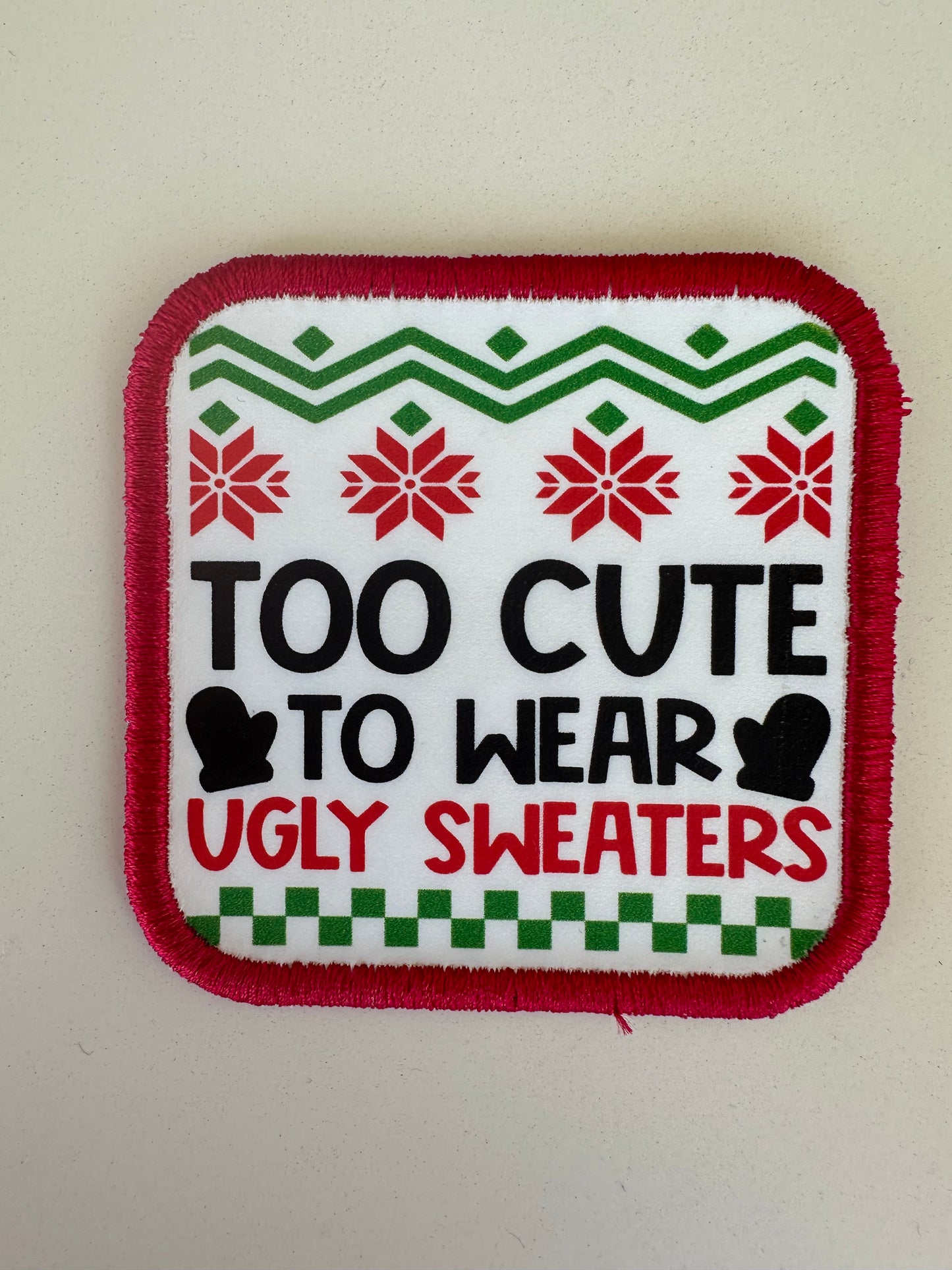 Large Too Cute to Wear Ugly Sweaters - choose color