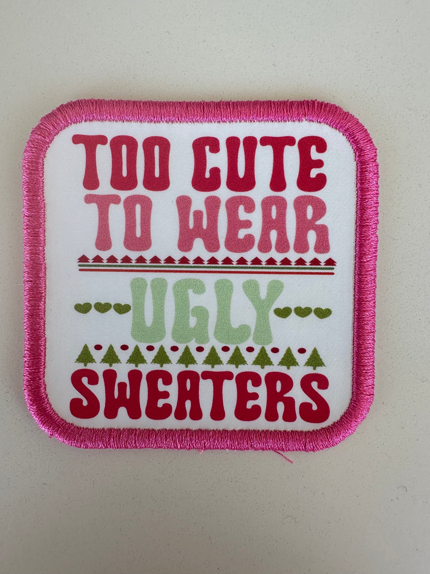 Large Too Cute to Wear Ugly Sweaters - choose color