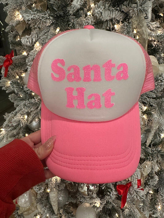 Santa Hat Pink Glitter