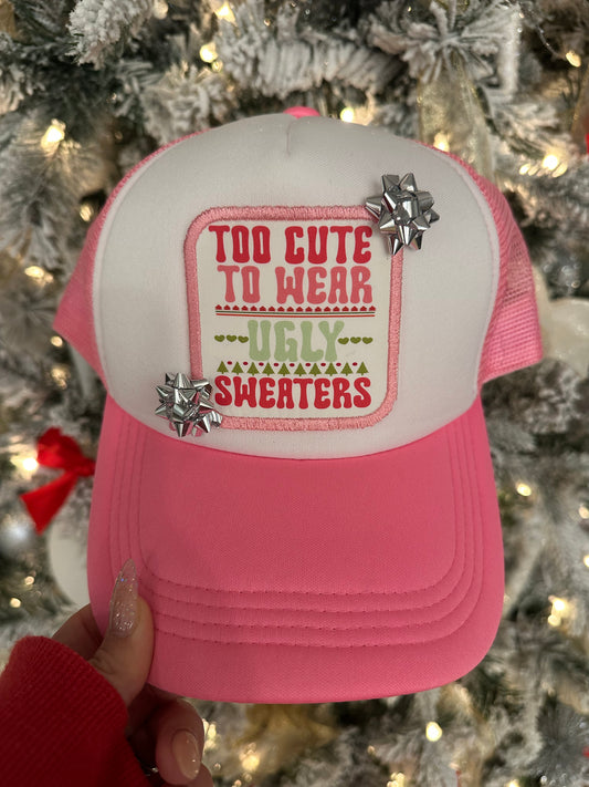 Pink Ugly Sweater Hat