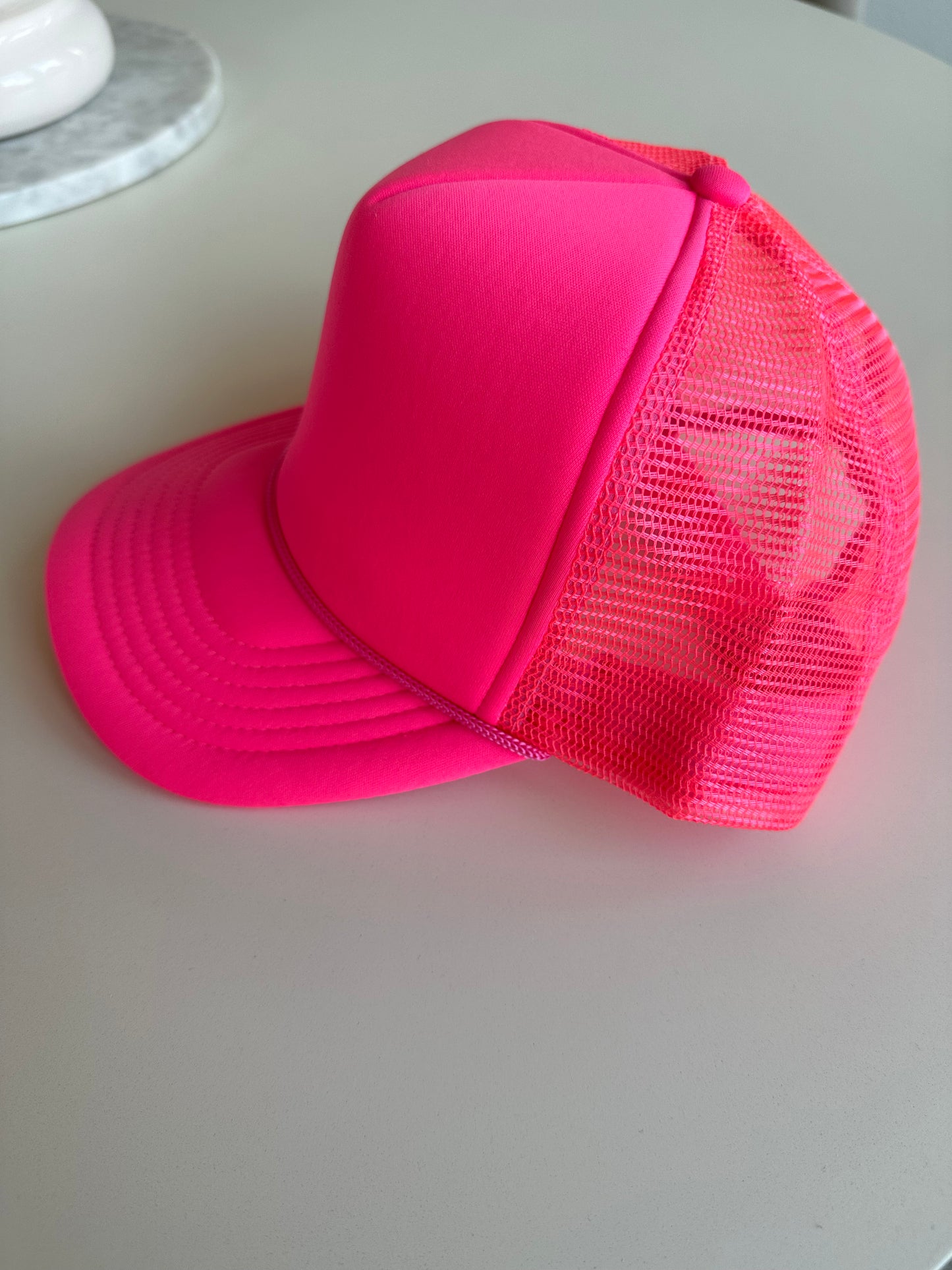 Solid Hot Pink Trucker Hat